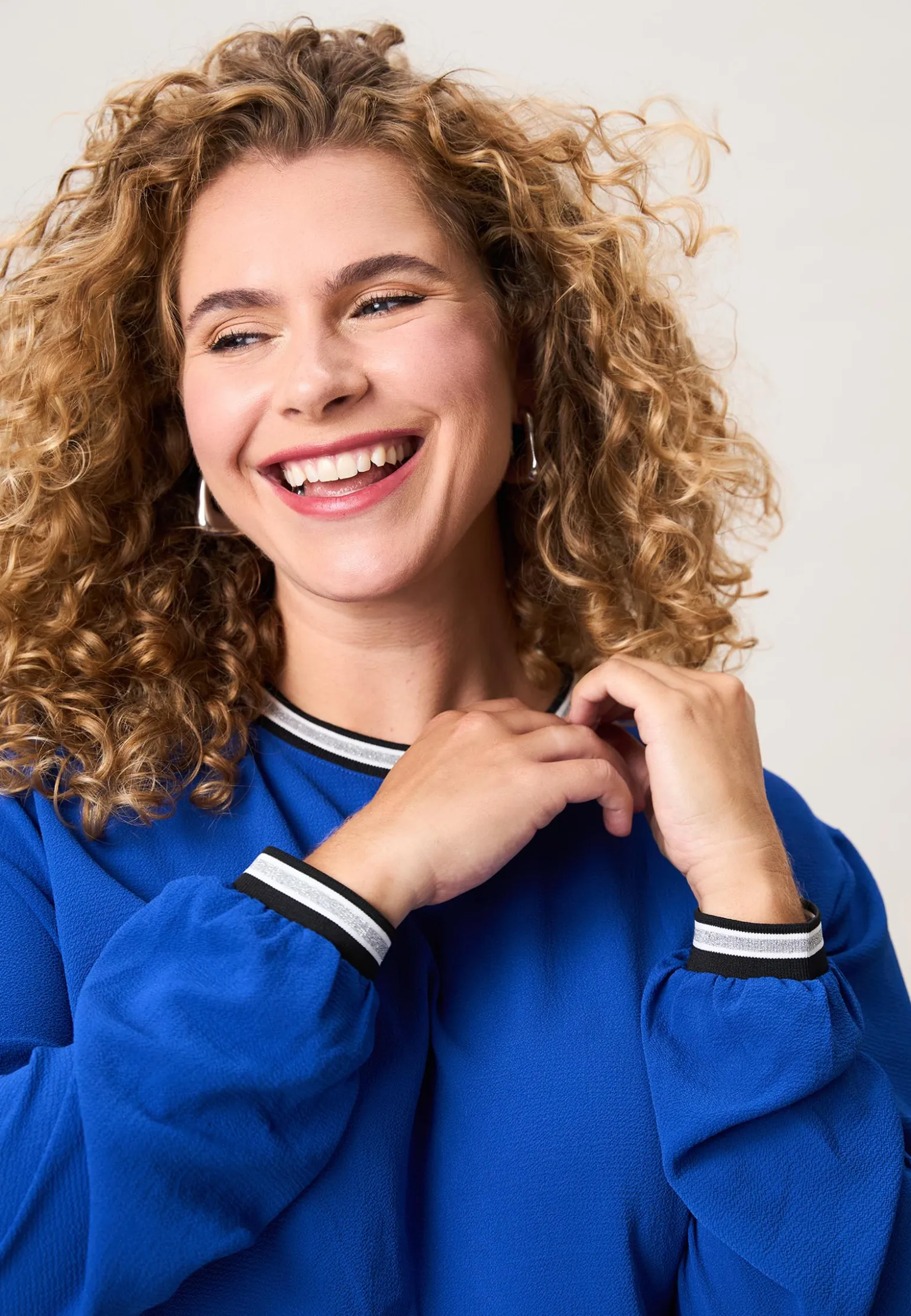 Outlet Miss Etam Blouse blauw Kobaltblauw
