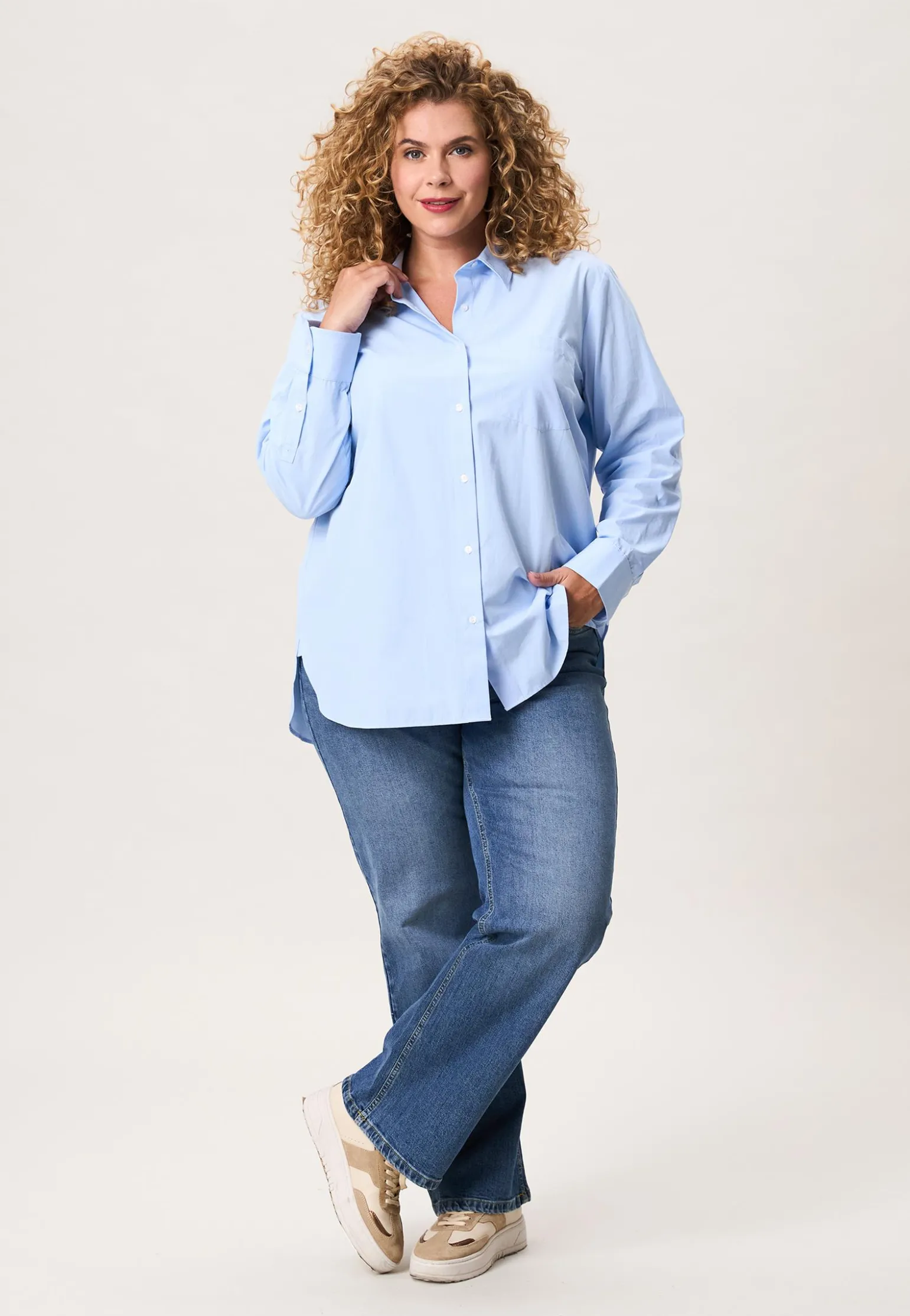 New Miss Etam Blouse blauw Blue wind
