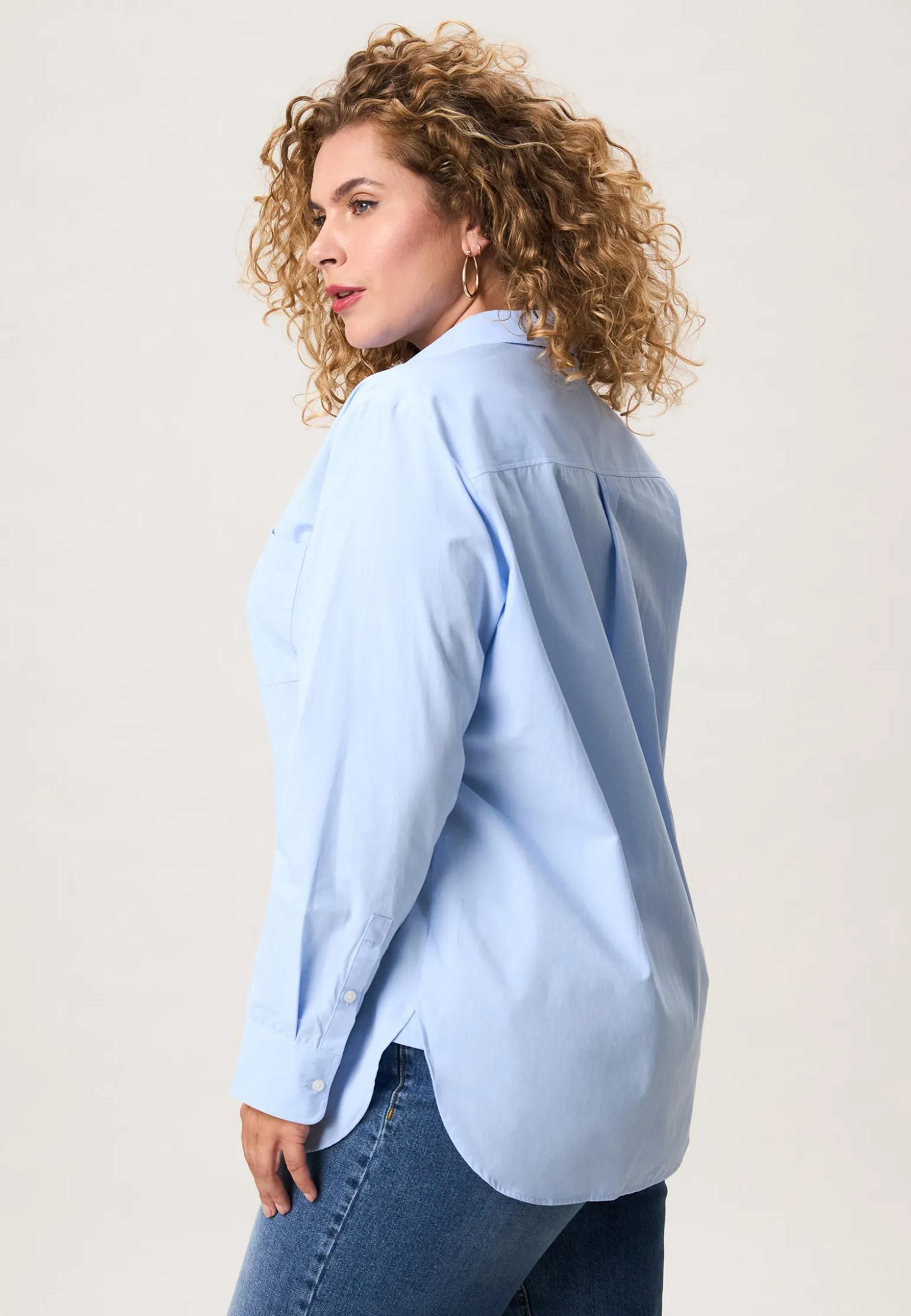 New Miss Etam Blouse blauw Blue wind