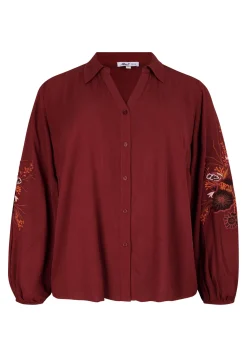 Hot Miss Etam Blouse details rood Dark red