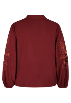 Hot Miss Etam Blouse details rood Dark red