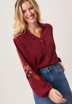 Outlet Miss Etam Blouse details rood Dark red