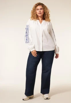 Outlet Miss Etam Blouse details wit Off white