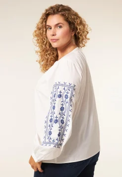 Outlet Miss Etam Blouse details wit Off white