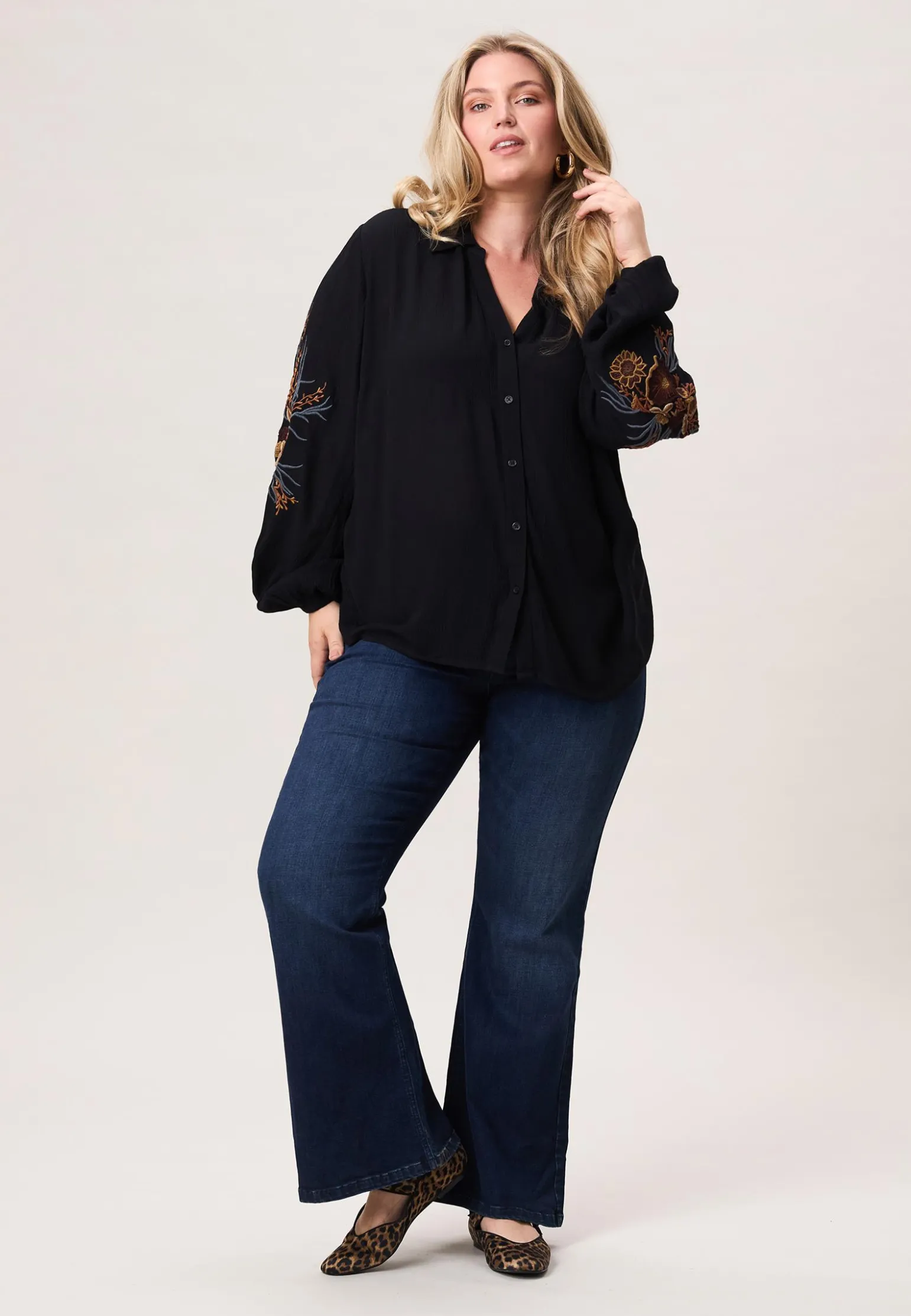 New Miss Etam Blouse details Zwart