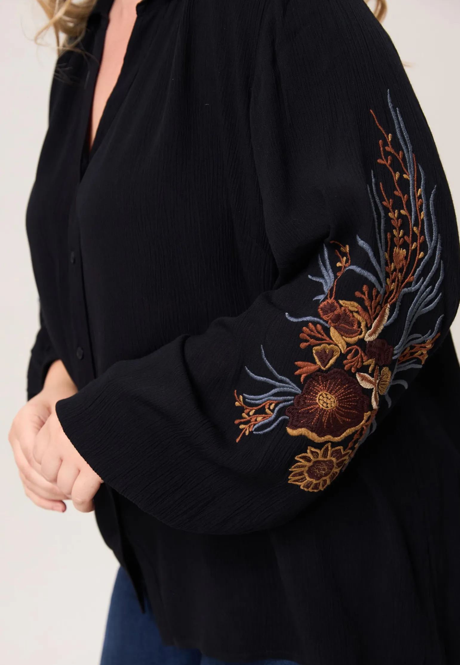 New Miss Etam Blouse details Zwart