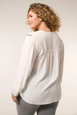 Hot Miss Etam Blouse embroidery wit Multi offwhite