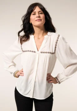 Hot Miss Etam Blouse embroidery wit Multi offwhite
