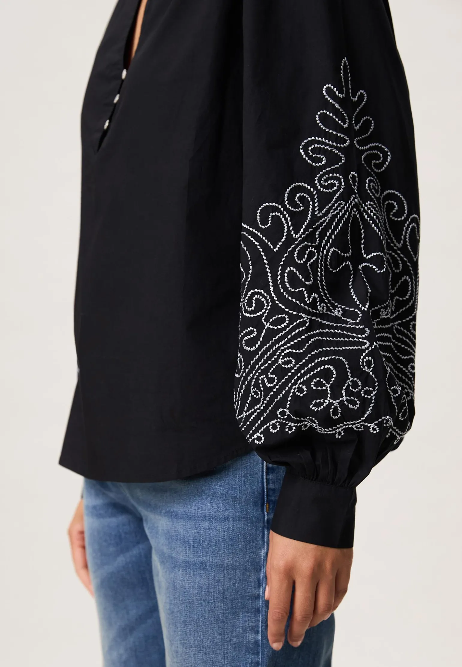 Online Miss Etam Blouse embroidery zwart Multi zwart