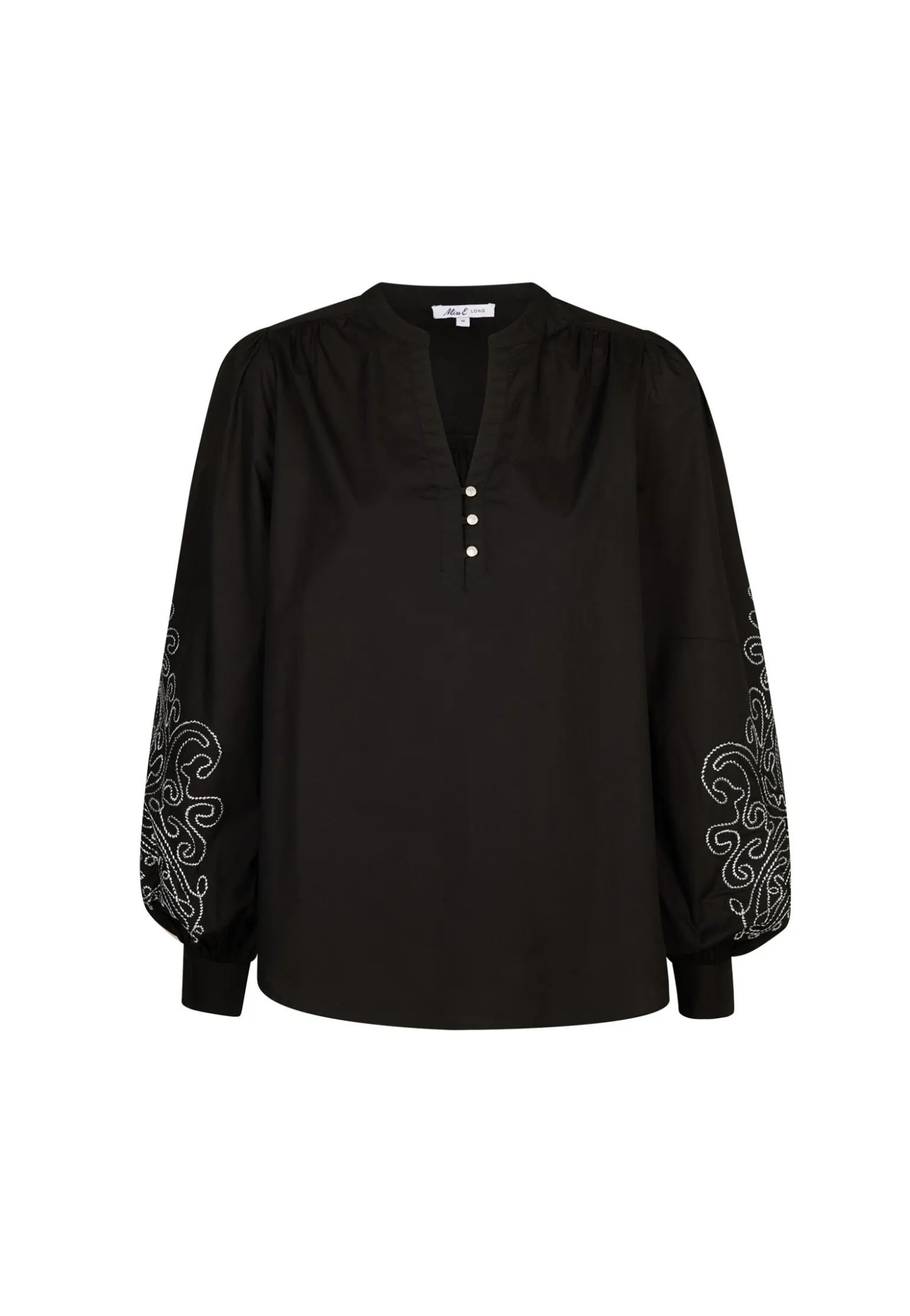 Hot Miss Etam Blouse embroidery zwart Multi zwart