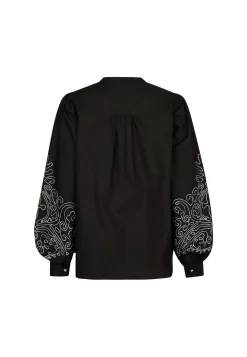 Hot Miss Etam Blouse embroidery zwart Multi zwart