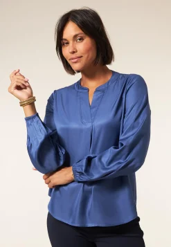 Discount Miss Etam Blouse glans blauw Stone blue