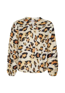 Hot Miss Etam Blouse glans print naturel Multi offwhite