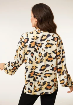 Hot Miss Etam Blouse glans print naturel Multi offwhite
