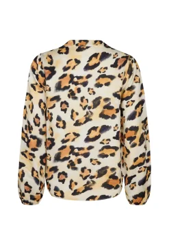 Hot Miss Etam Blouse glans print naturel Multi offwhite