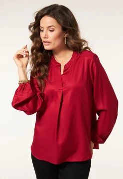Miss Etam Blouse glans rood Chili red