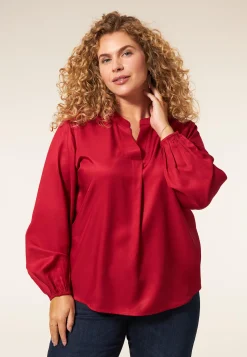 Hot Miss Etam Blouse glans rood Chili red