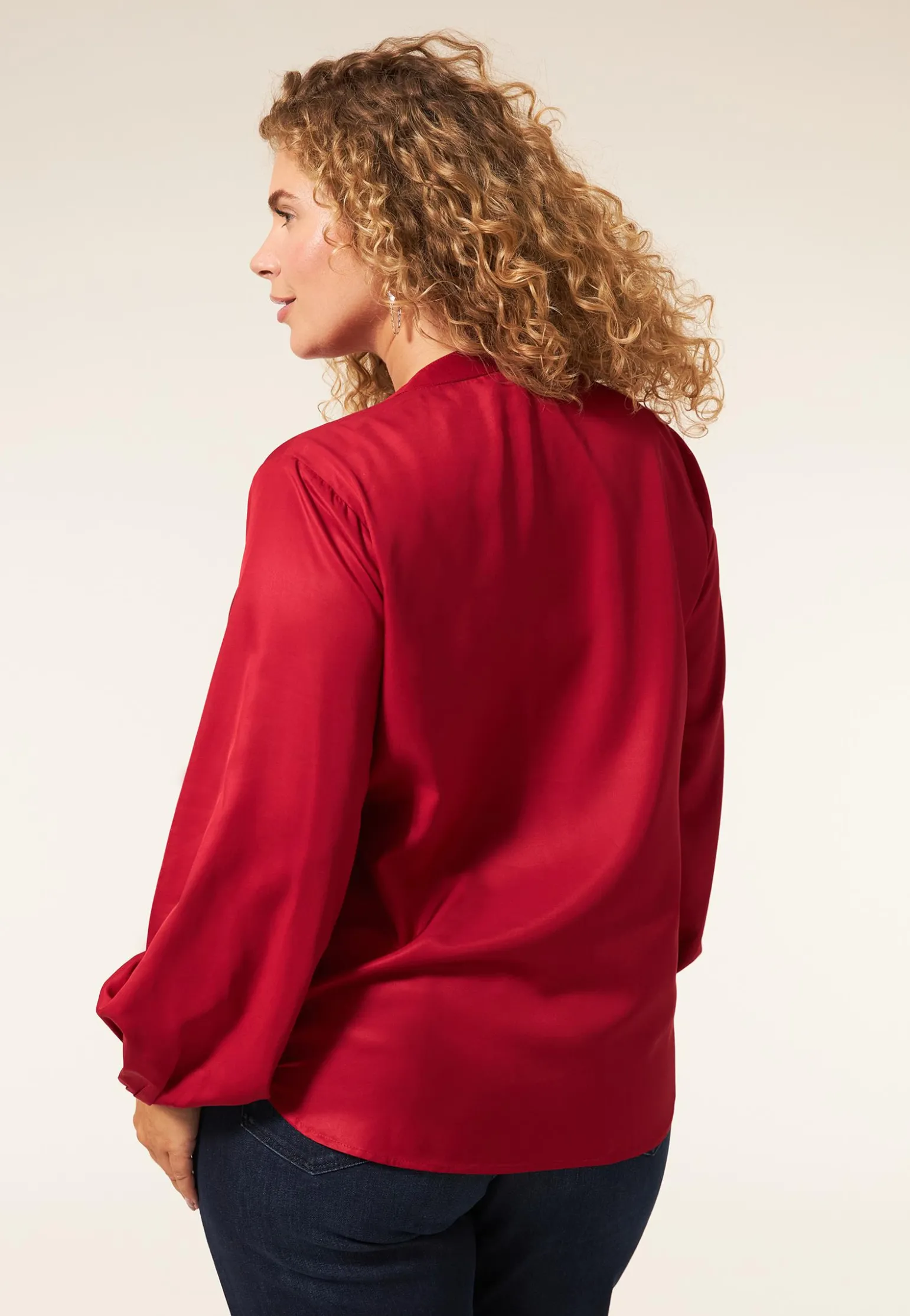 Hot Miss Etam Blouse glans rood Chili red