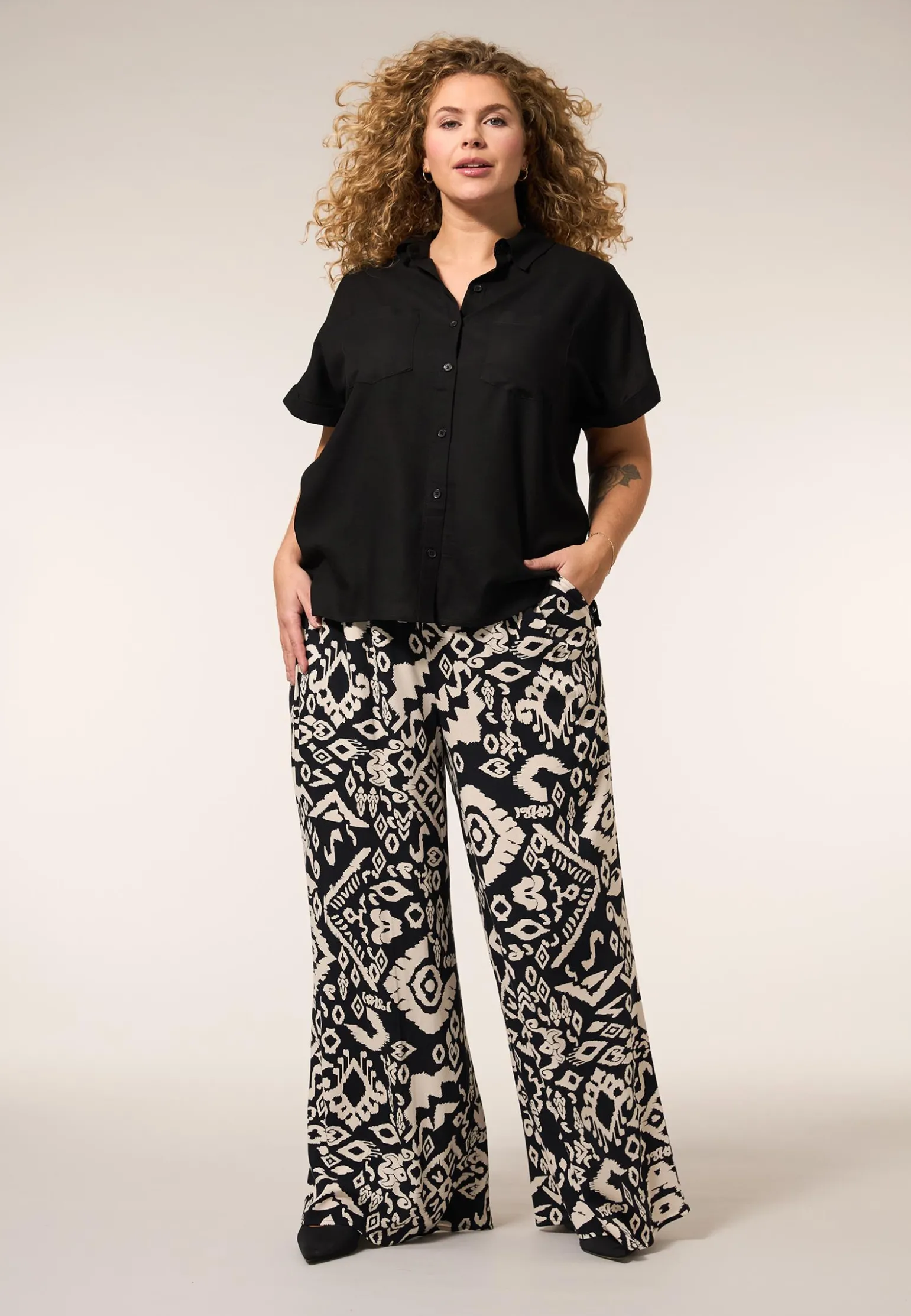 Hot Miss Etam Blouse korte mouw Zwart