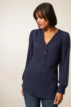 Discount Miss Etam Blouse 'Lara' blauw Donkerblauw
