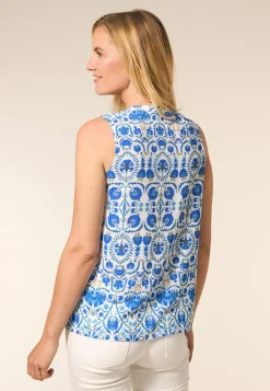 Discount Miss Etam Blouse mouwloos print Multi bright blue