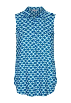 Online Miss Etam Blouse mouwloos print blauw Multi kingblue