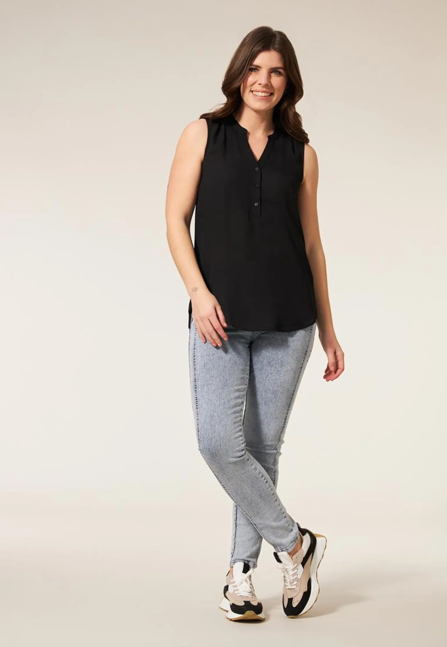 Online Miss Etam Blouse mouwloos Zwart