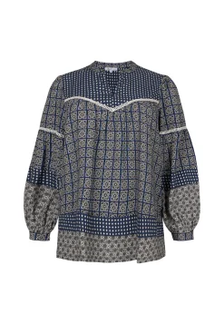 Hot Miss Etam Blouse print blauw Multi stone blue