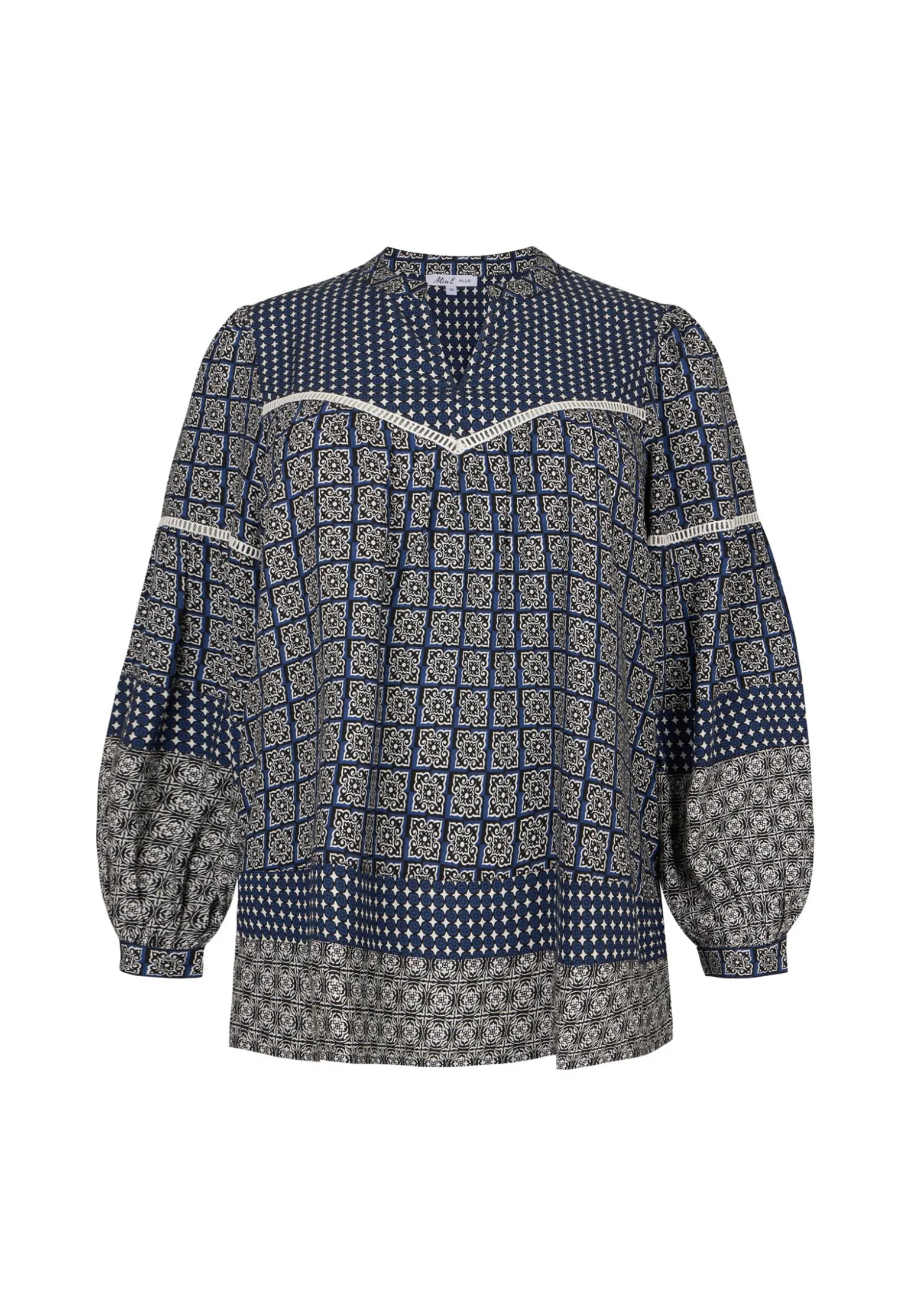 Hot Miss Etam Blouse print blauw Multi stone blue