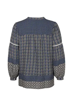 Hot Miss Etam Blouse print blauw Multi stone blue