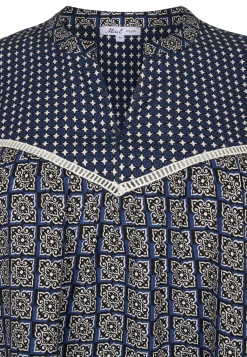 Hot Miss Etam Blouse print blauw Multi stone blue