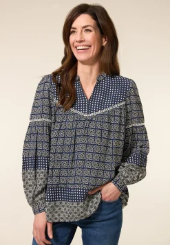 Best Miss Etam Blouse print blauw Multi stone blue