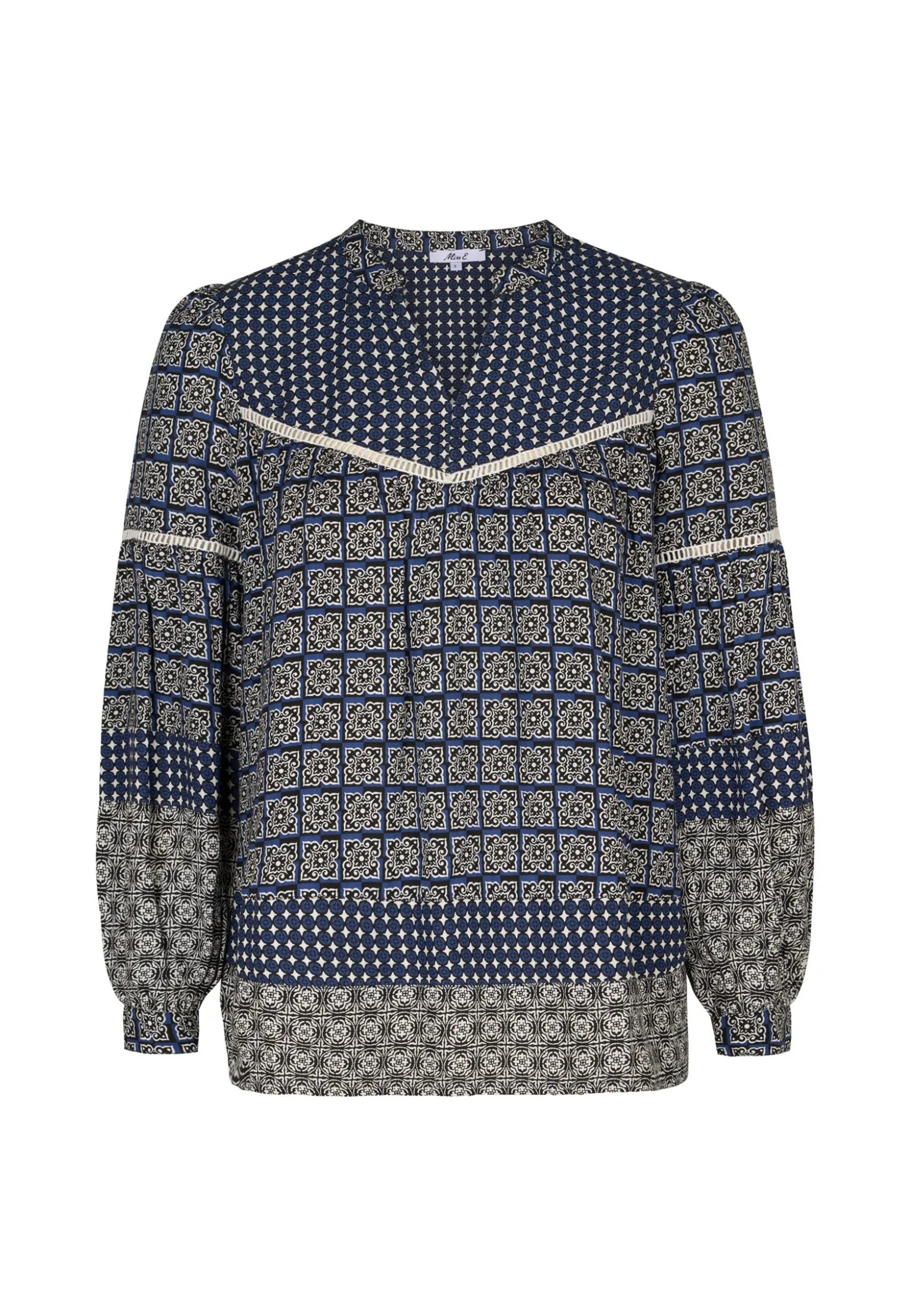 Best Miss Etam Blouse print blauw Multi stone blue