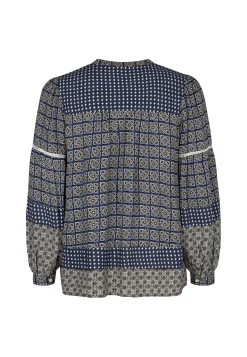 Best Miss Etam Blouse print blauw Multi stone blue