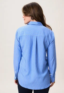 Outlet Miss Etam Blouse print blauw Multi light blue