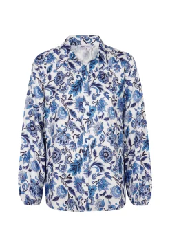 New Miss Etam Blouse print blauw Multi blauw