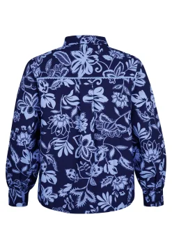 Best Miss Etam Blouse print blauw Multi donker blue