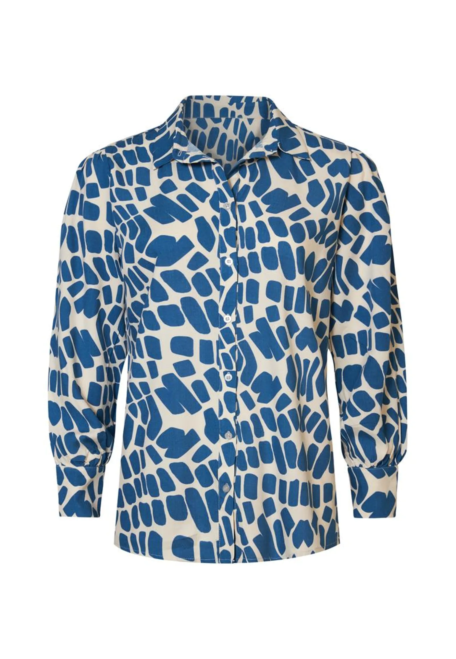 Outlet Miss Etam Blouse print blauw Multi kingblue