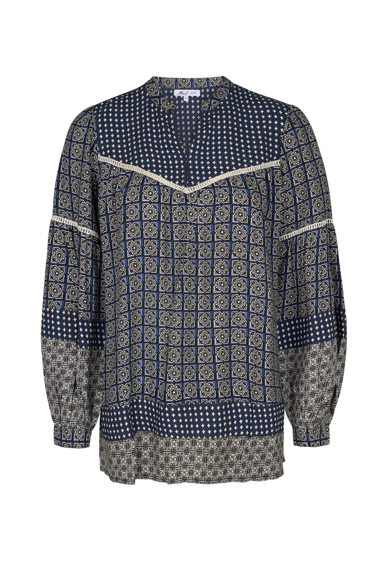 Online Miss Etam Blouse print blauw Multi stone blue