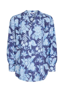 Outlet Miss Etam Blouse print blauw Multi denim blue