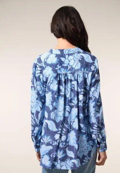 Outlet Miss Etam Blouse print blauw Multi denim blue