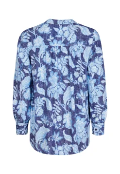 Outlet Miss Etam Blouse print blauw Multi denim blue
