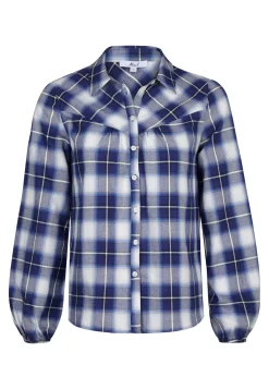 New Miss Etam Blouse print blauw Multi donker blue
