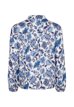 New Miss Etam Blouse print blauw Multi blauw