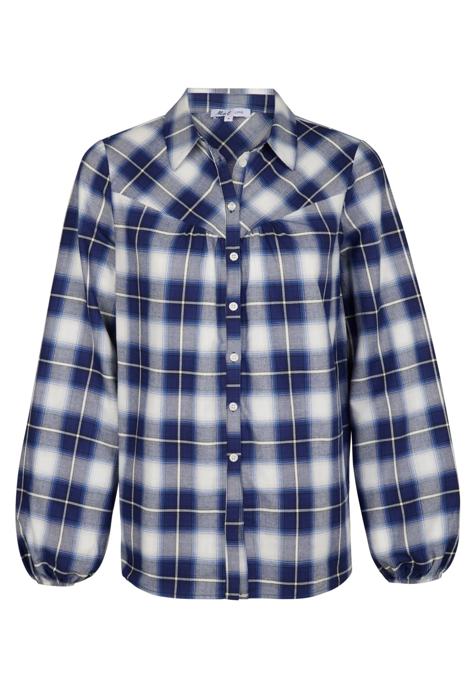 Outlet Miss Etam Blouse print blauw Multi donker blue