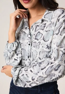 Clearance Miss Etam Blouse print grijs Multi grey