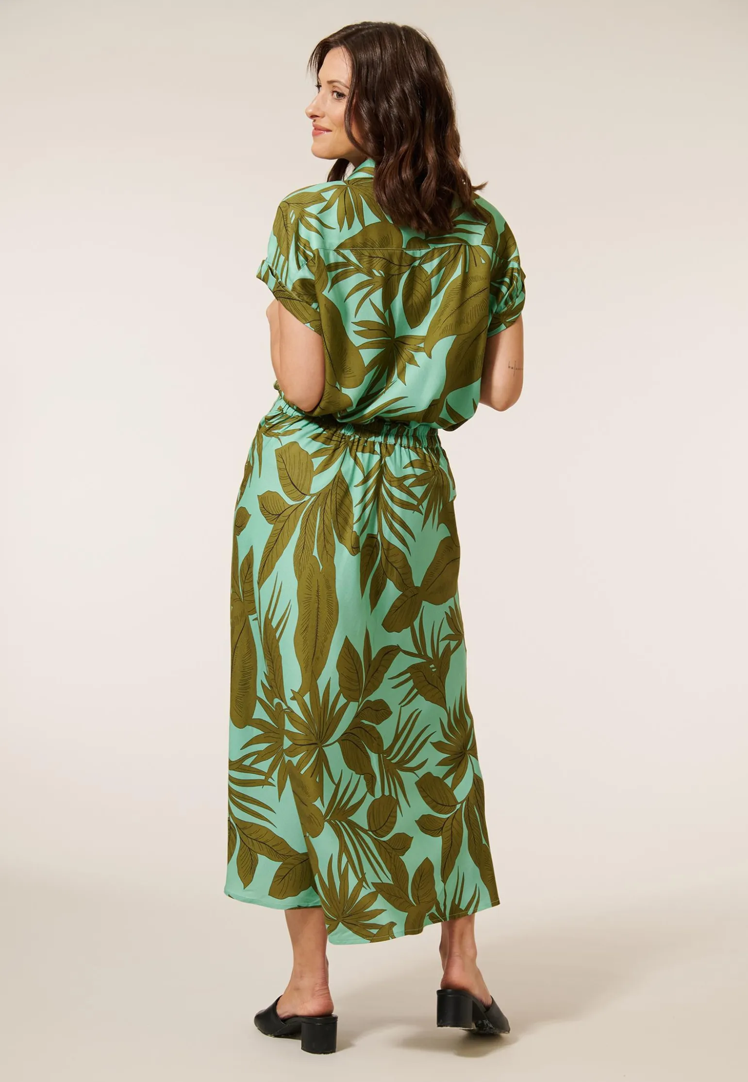 Hot Miss Etam Blouse print groen Multi dark mint