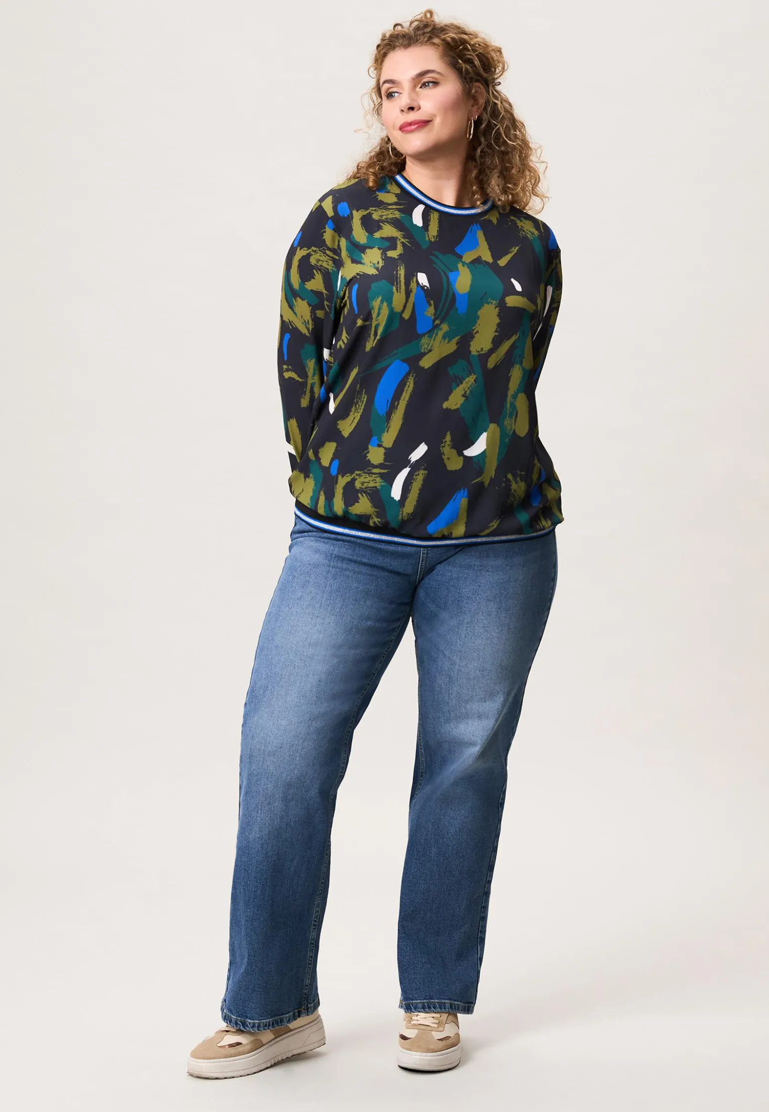 Hot Miss Etam Blouse print groen Multi green