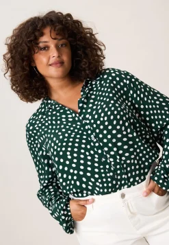 Outlet Miss Etam Blouse print groen Multi dark green