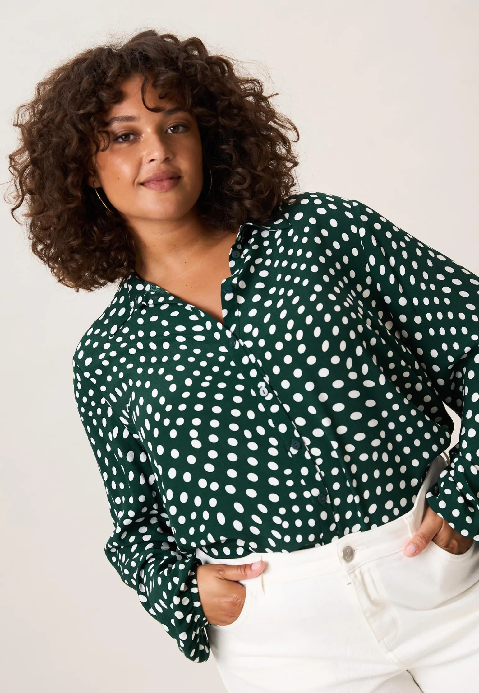 Outlet Miss Etam Blouse print groen Multi dark green